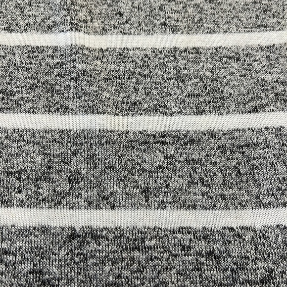 3/4 sleeve gray and white stripe pullover top. - Picture 6 of 9